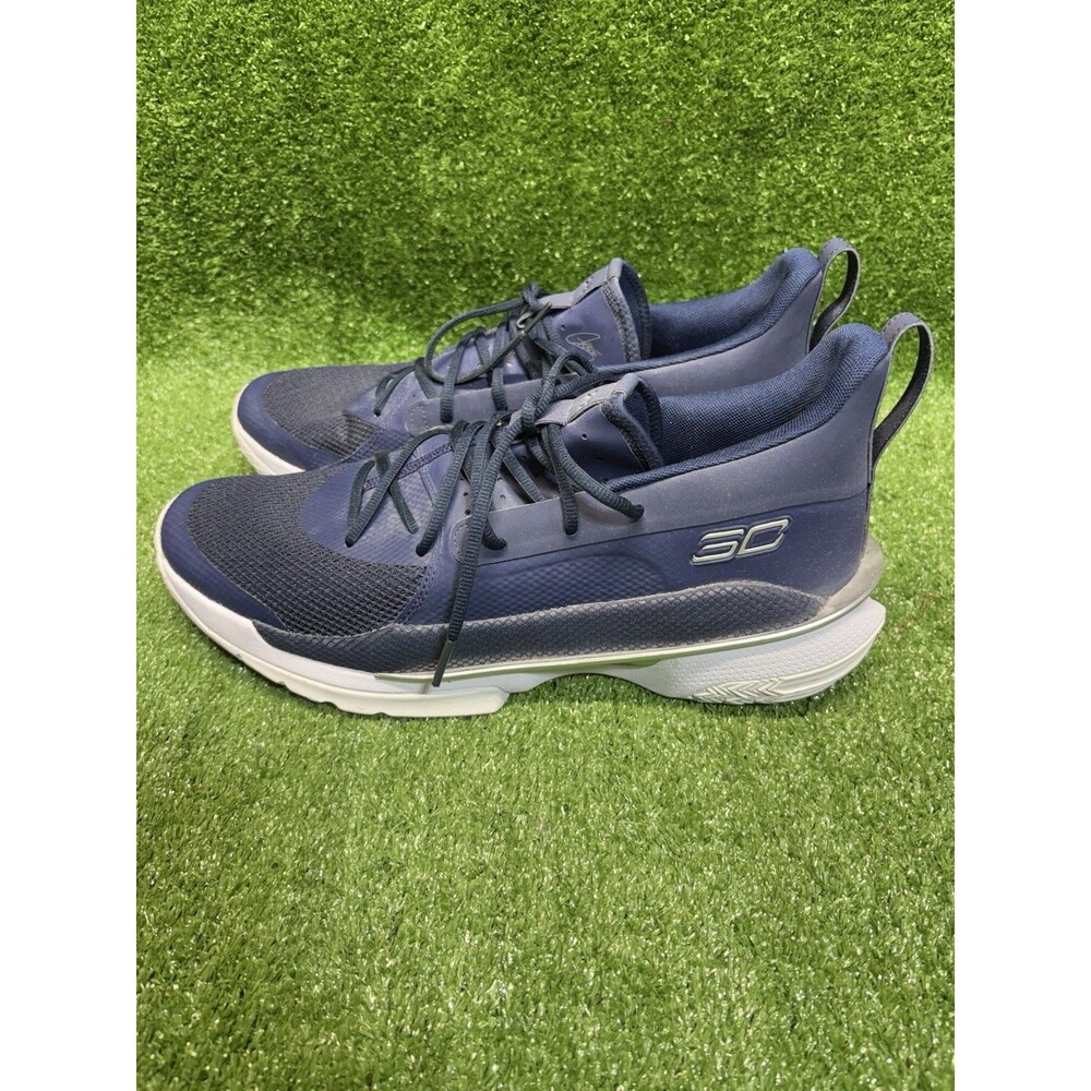 Under Armour Team Curry 7 Men’s Size 15 Navy Blue 3023838-408 Basketball Shoe